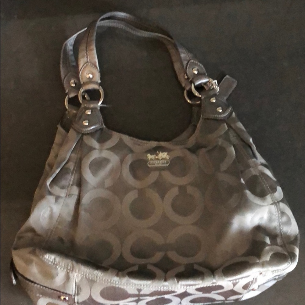 Gray coach purse